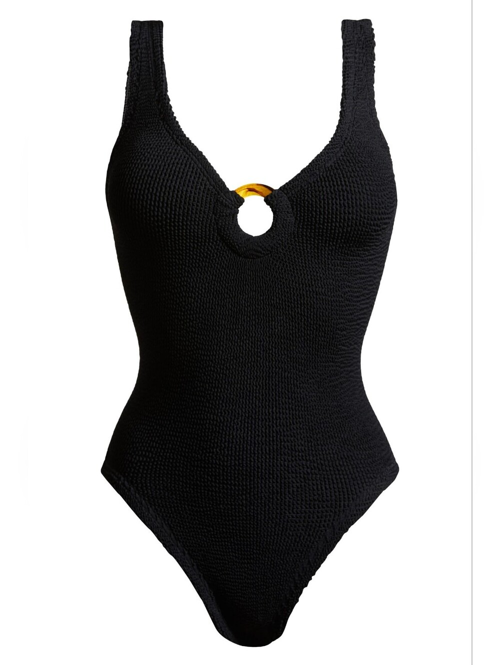 HUNZA G Celine Seersucker One-Piece Swimsuit